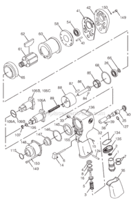 Page A Diagram and Parts List for CP6760 T025310 Chicago Pneumatic Wrench